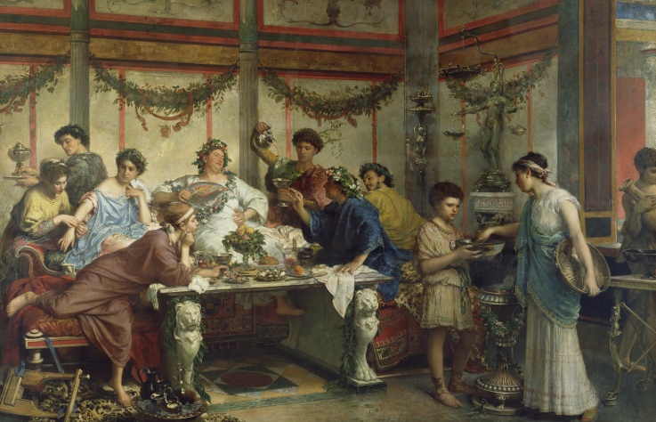 躺著吃飯？在上菜之間嘔吐？古羅馬人極奢華的盛宴方式